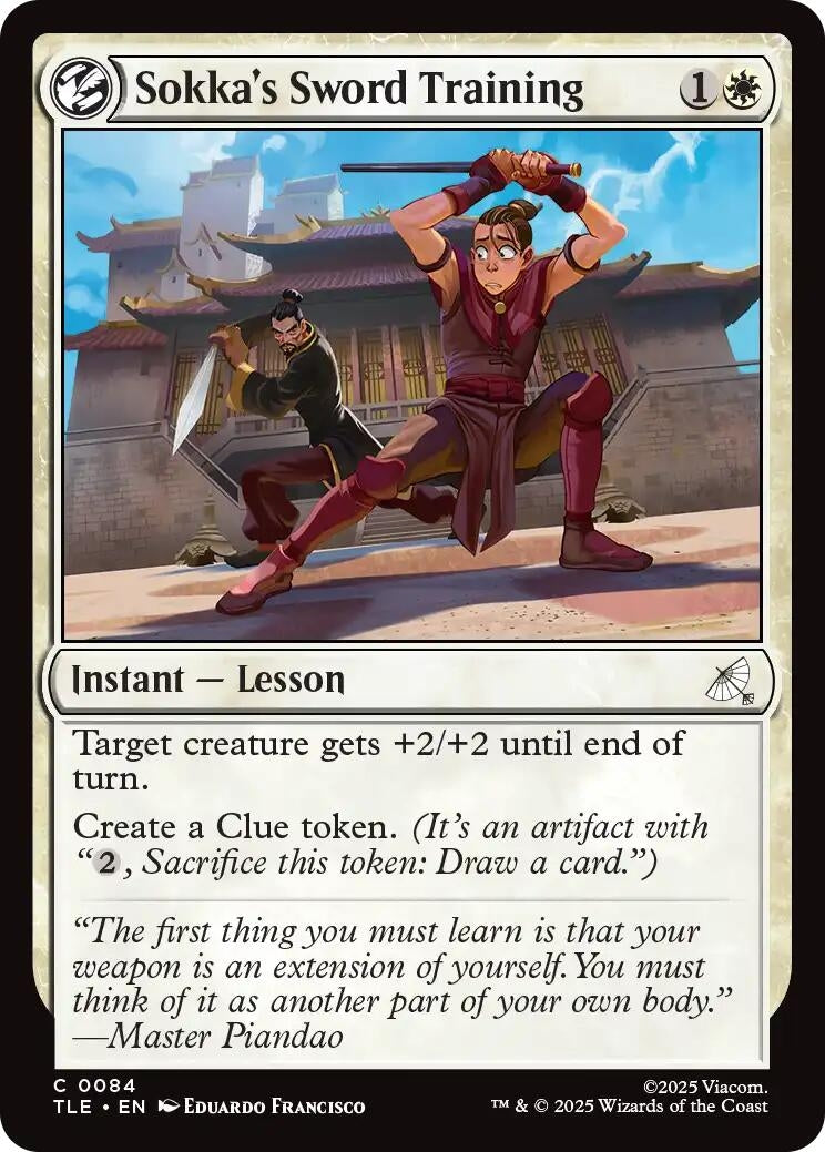 Image for Sokka's Sword Training (84) (TLE) - Magic: The Gathering