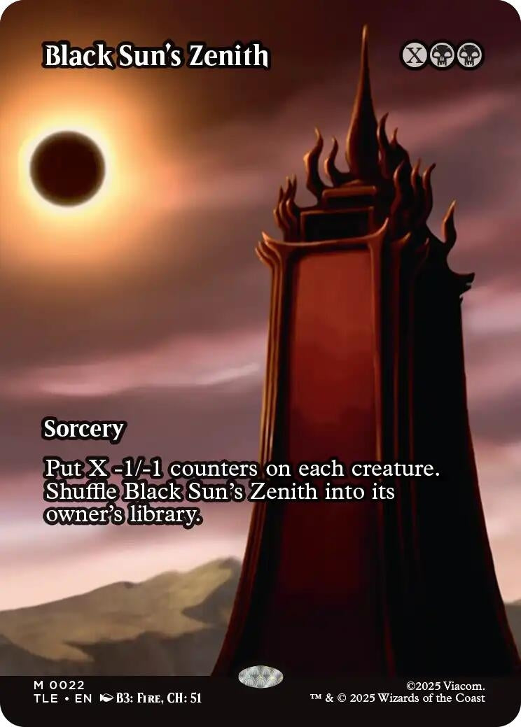 Image for Black Sun's Zenith (Borderless) (22) (TLE) - Magic: The Gathering