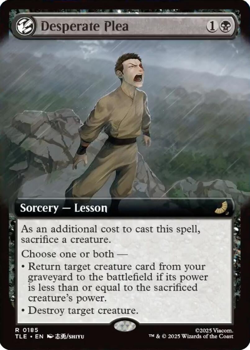 Image for Desperate Plea (Extended Art) (185) (TLE) - Magic: The Gathering