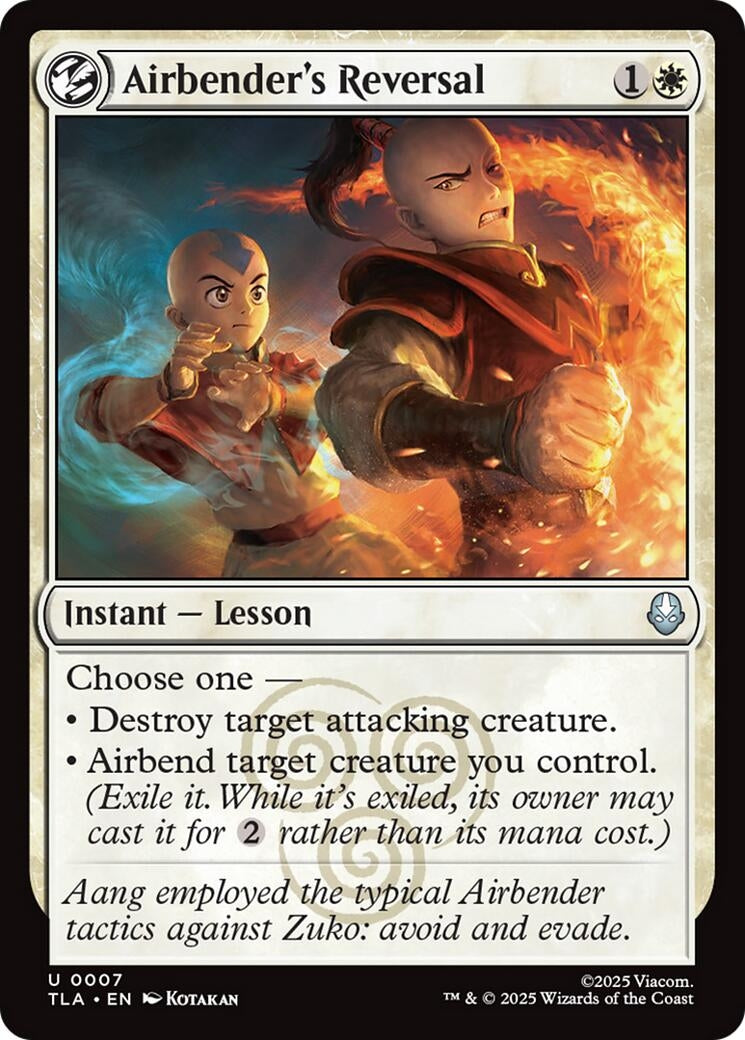 Image for Airbender's Reversal (7) (TLA) - Magic: The Gathering