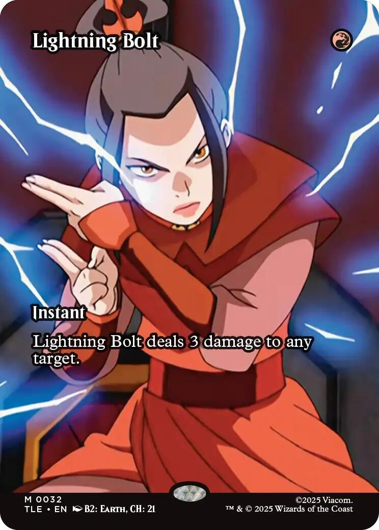 Image for Lightning Bolt (Borderless) (32) (TLE) - Magic: The Gathering