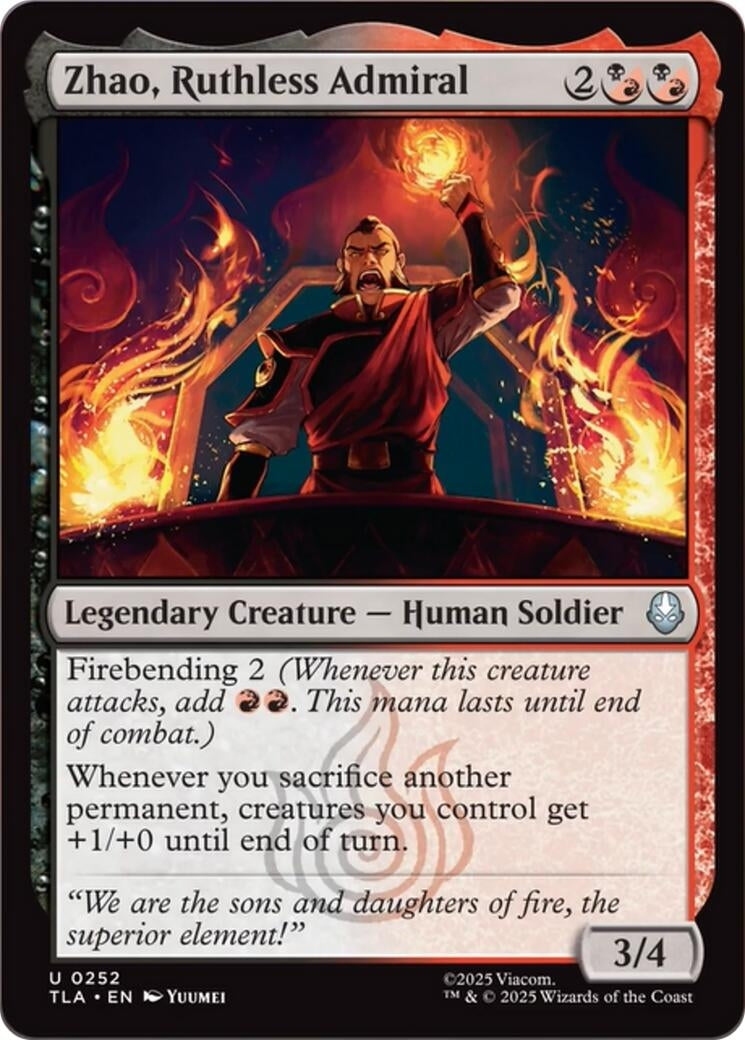 Image for Zhao, Ruthless Admiral (252) (TLA) - Magic: The Gathering