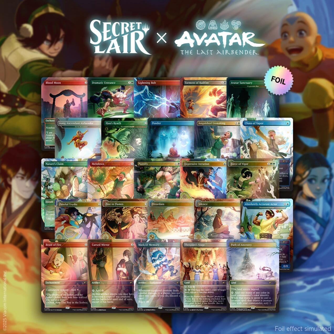 Image for Secret Lair x Avatar: The Last Airbender Superdrop: Avatar State Foil Bundle - Magic: The Gathering