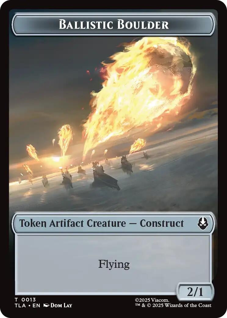Image for Ballistic Boulder // Soldier (0011) Double-Sided Token (13 // 11) (TLA) - Magic: The Gathering