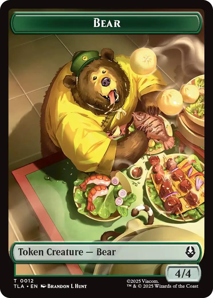Image for Bear // Food (0020) Double-Sided Token (12 // 20) (TLA) - Magic: The Gathering