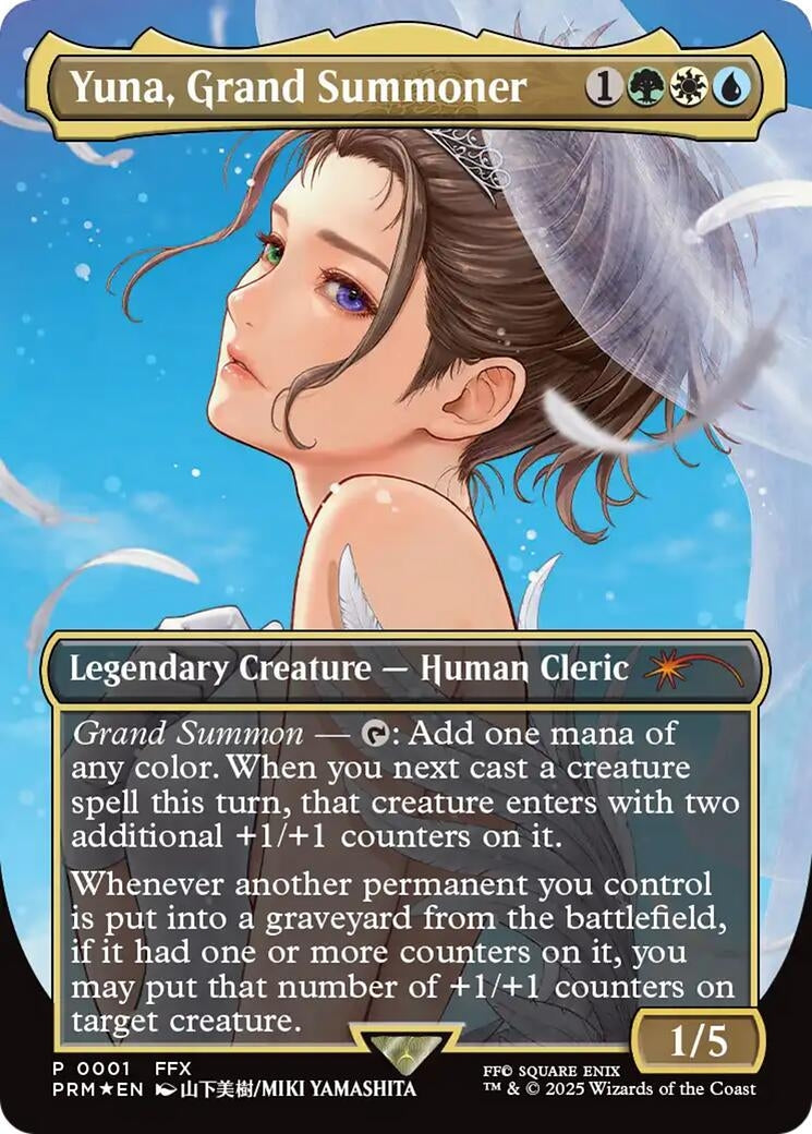 Image for Yuna, Grand Summoner (Borderless) (1) (WPN) - Magic: The Gathering
