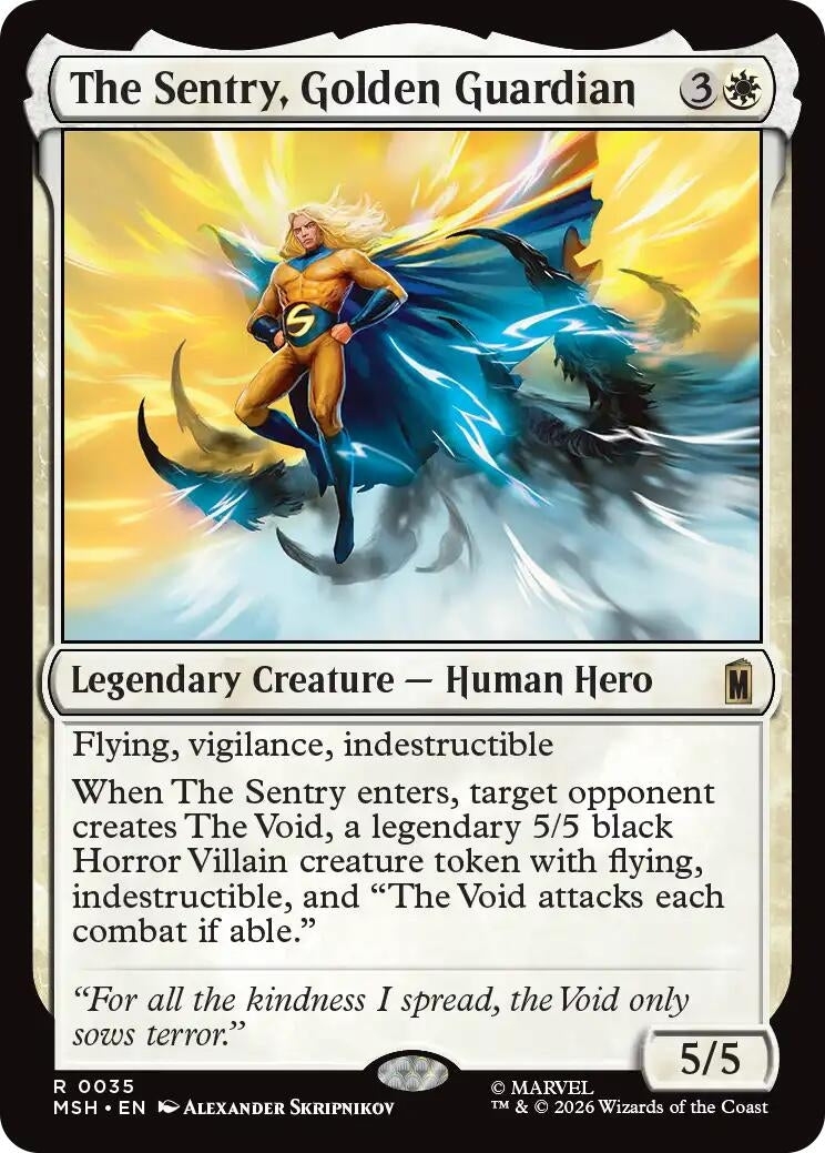 Image for The Sentry, Golden Guardian (35) (MSH) - Magic: The Gathering