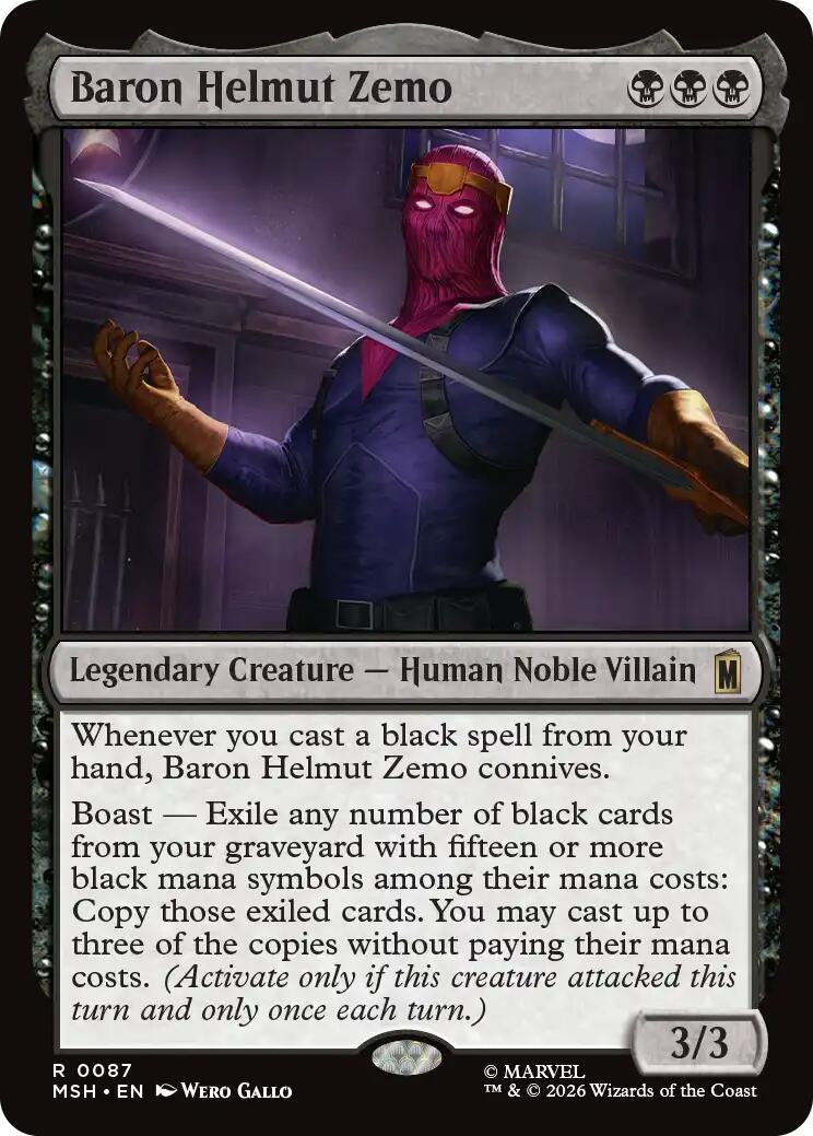 Image for Baron Helmut Zemo (87) (MSH) - Magic: The Gathering