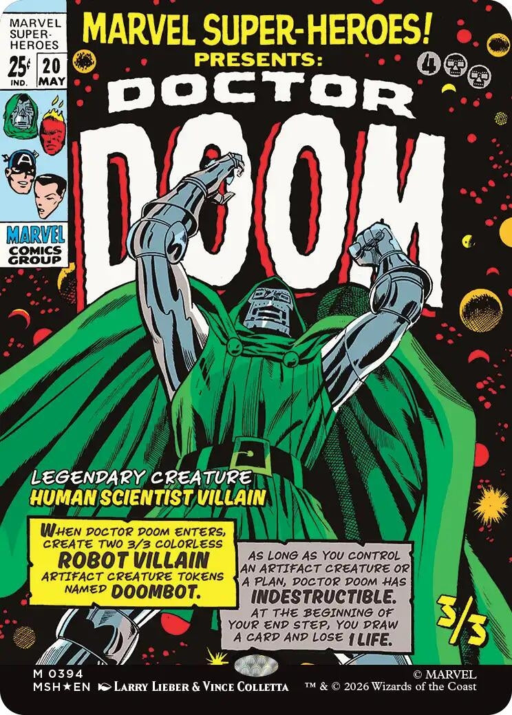 Image for Doctor Doom (Borderless) (0394) (394) (MSH) - Magic: The Gathering
