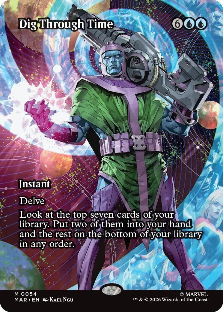Image for Dig Through Time (Borderless) (54) (MAR) - Magic: The Gathering