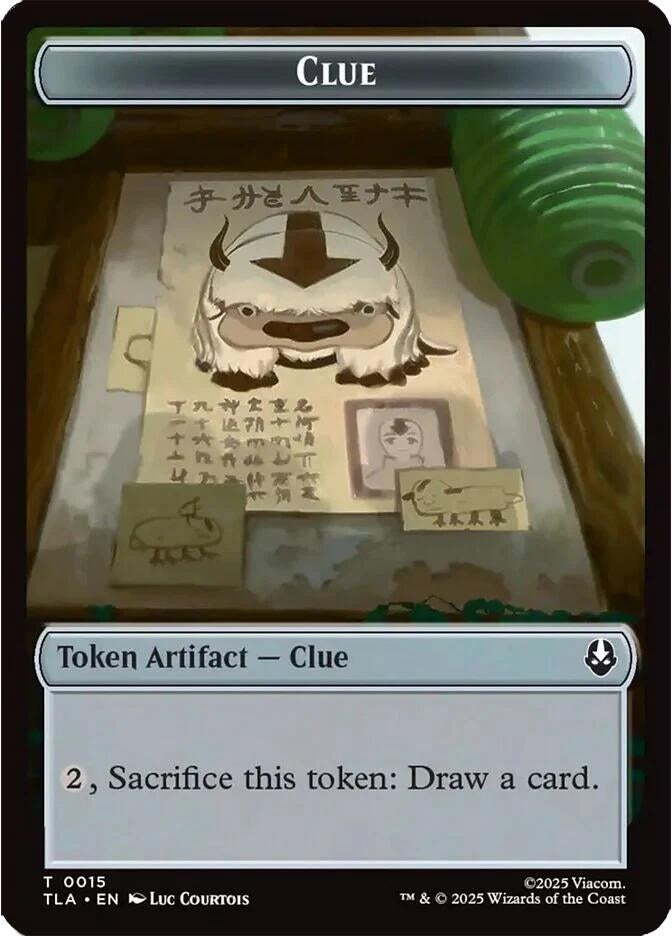Image for Clue (0015) // Spirit (0003) Double-Sided Token (15 // 3) (TLA) - Magic: The Gathering