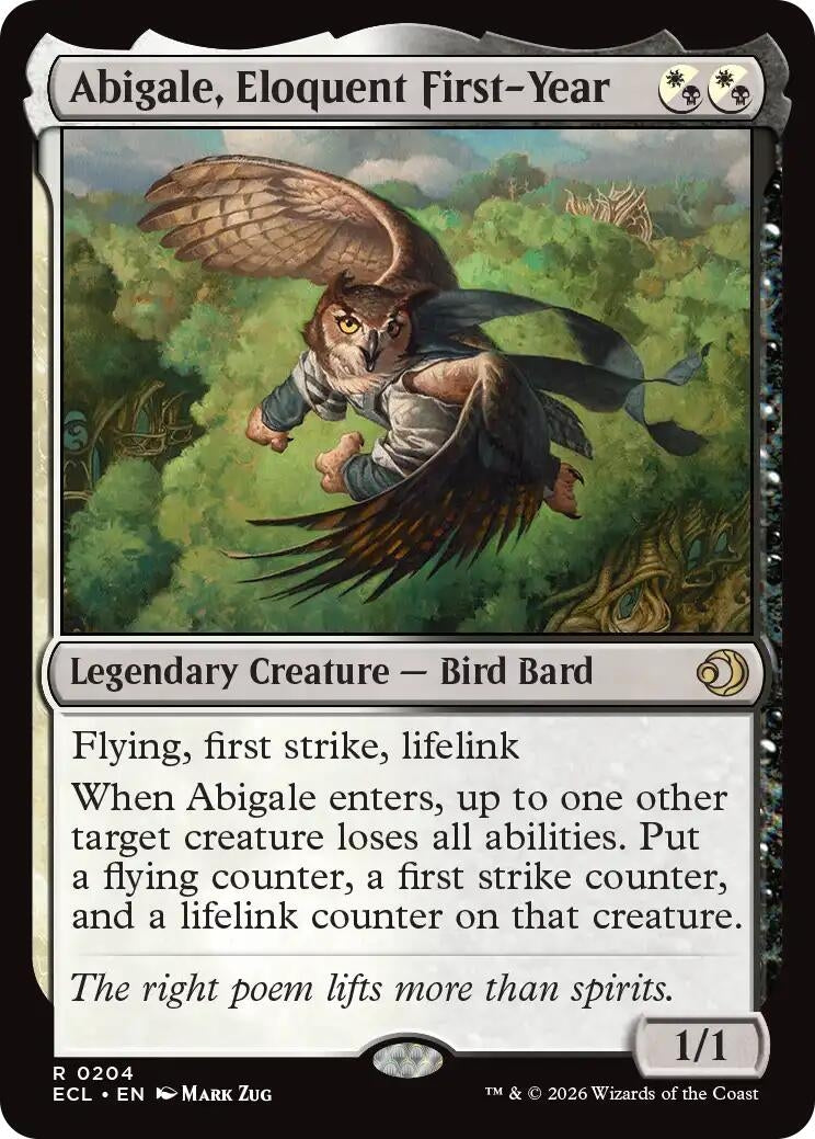 Image for Abigale, Eloquent First-Year (204) (ECL) - Magic: The Gathering