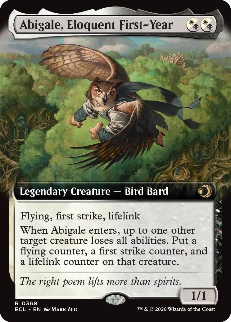 Image for Abigale, Eloquent First-Year (Extended Art) (368) (ECL) - Magic: The Gathering