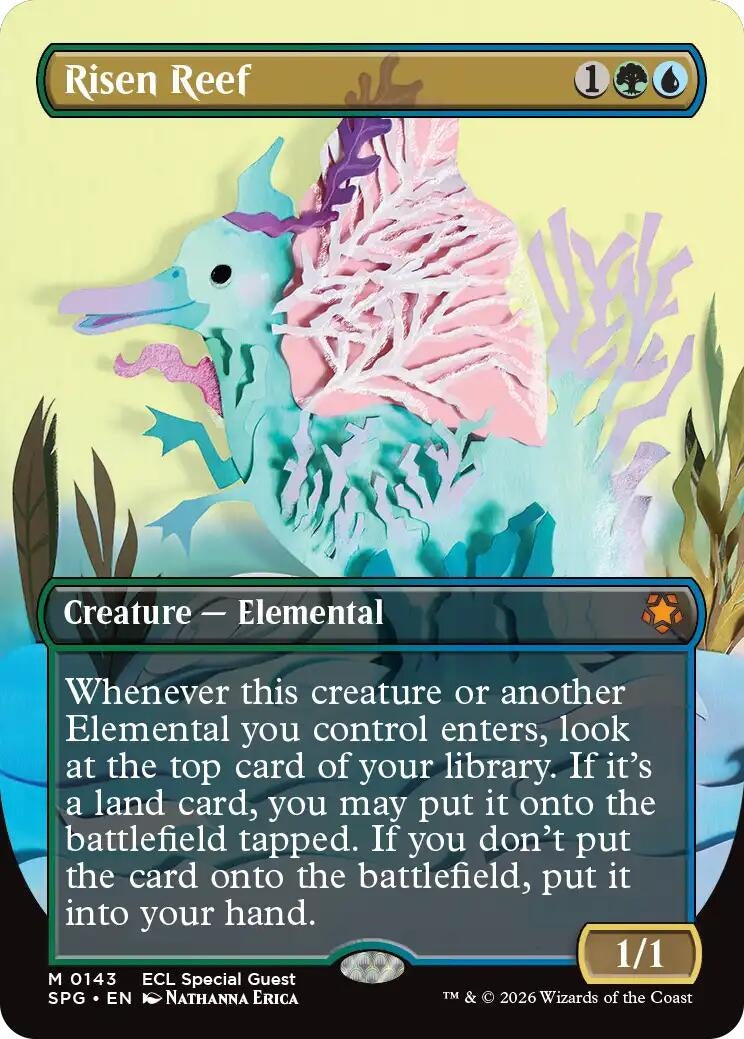 Image for Risen Reef (Borderless) (143) (SPG) - Magic: The Gathering