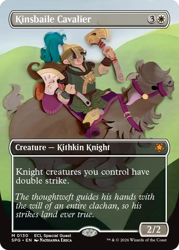 Image for Kinsbaile Cavalier (Borderless) (130) (SPG) - Magic: The Gathering