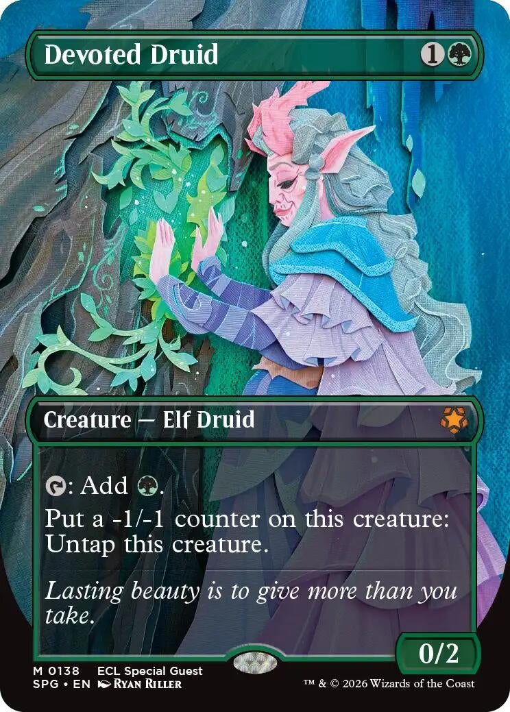 Image for Devoted Druid (Borderless) (138) (SPG) - Magic: The Gathering