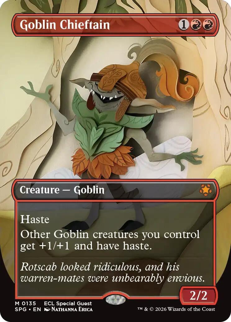 Image for Goblin Chieftain (Borderless) (135) (SPG) - Magic: The Gathering