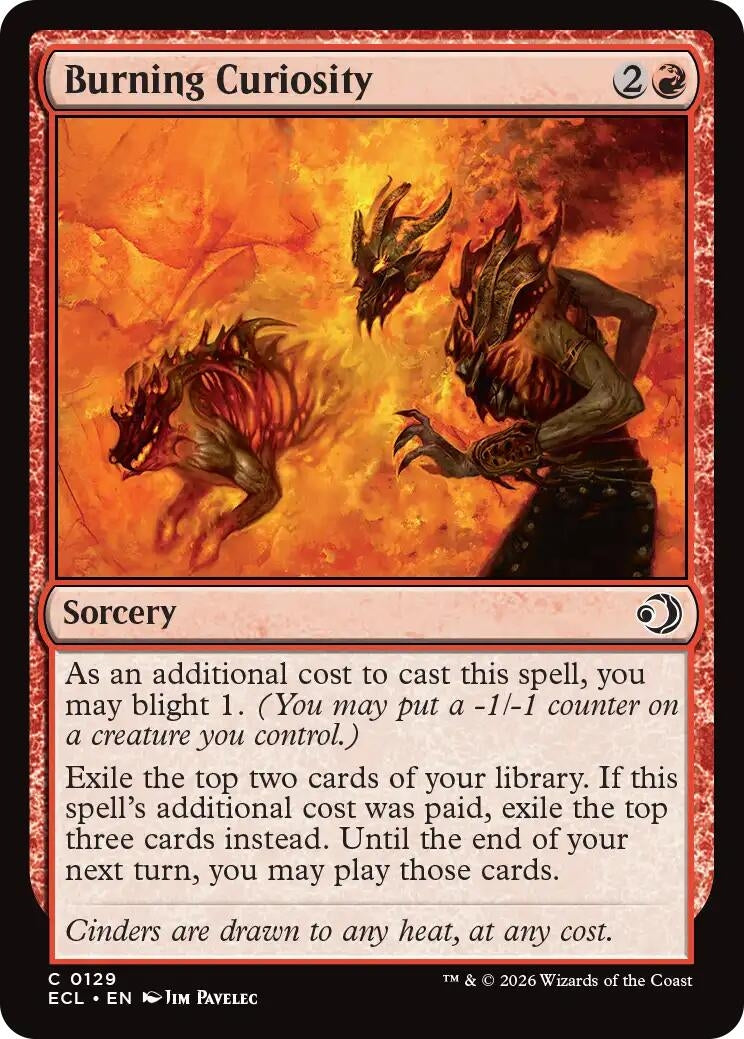 Image for Burning Curiosity (129) (ECL) - Magic: The Gathering