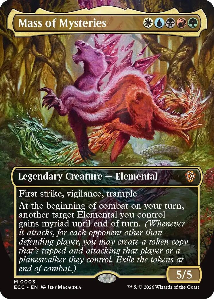 Image for Mass of Mysteries (Borderless) (3) (ECC) - Magic: The Gathering