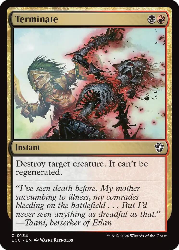 Image for Terminate (134) (ECC) - Magic: The Gathering