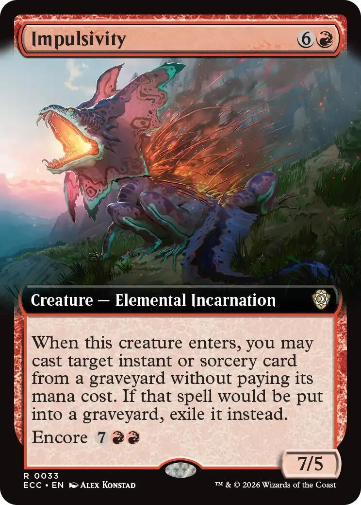 Image for Impulsivity (Extended Art) (33) (ECC) - Magic: The Gathering