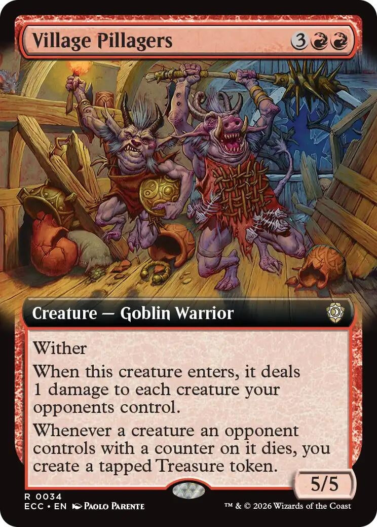 Image for Village Pillagers (Extended Art) (34) (ECC) - Magic: The Gathering