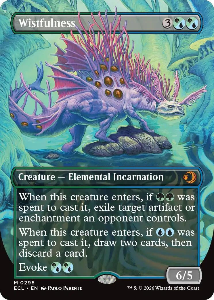 Image for Wistfulness (Borderless) (296) (ECL) - Magic: The Gathering