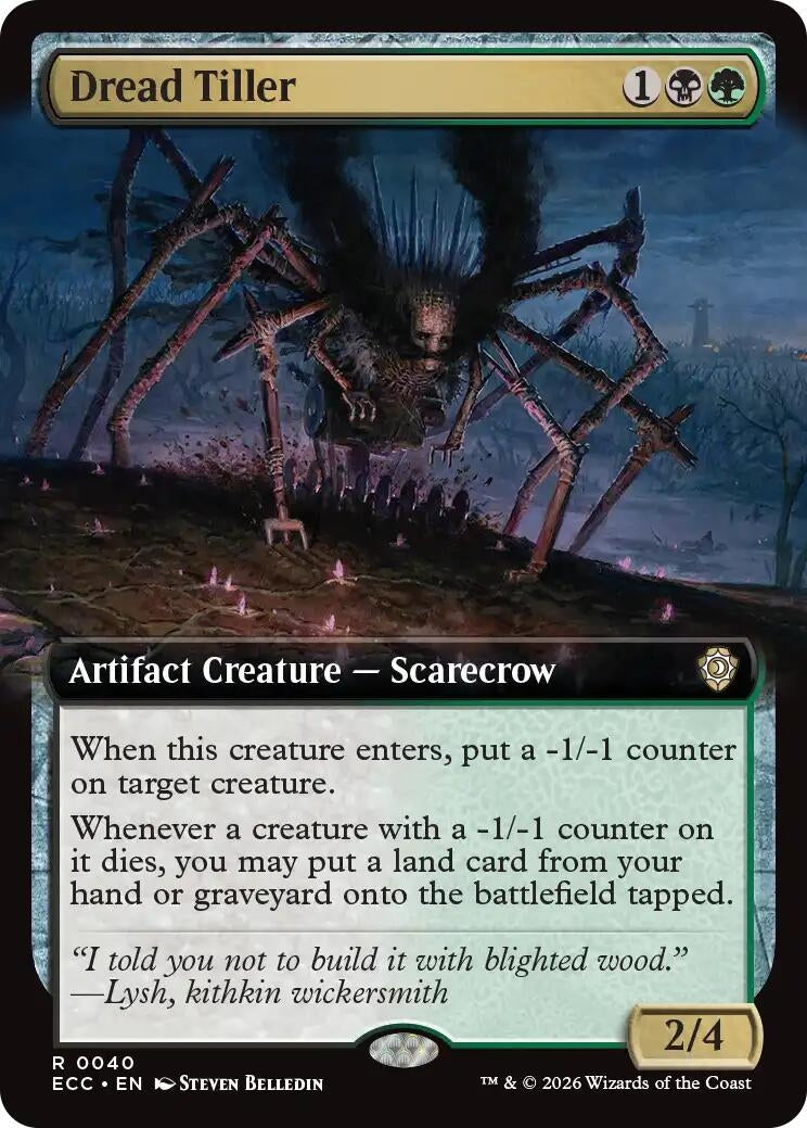 Image for Dread Tiller (Extended Art) (40) (ECC) - Magic: The Gathering