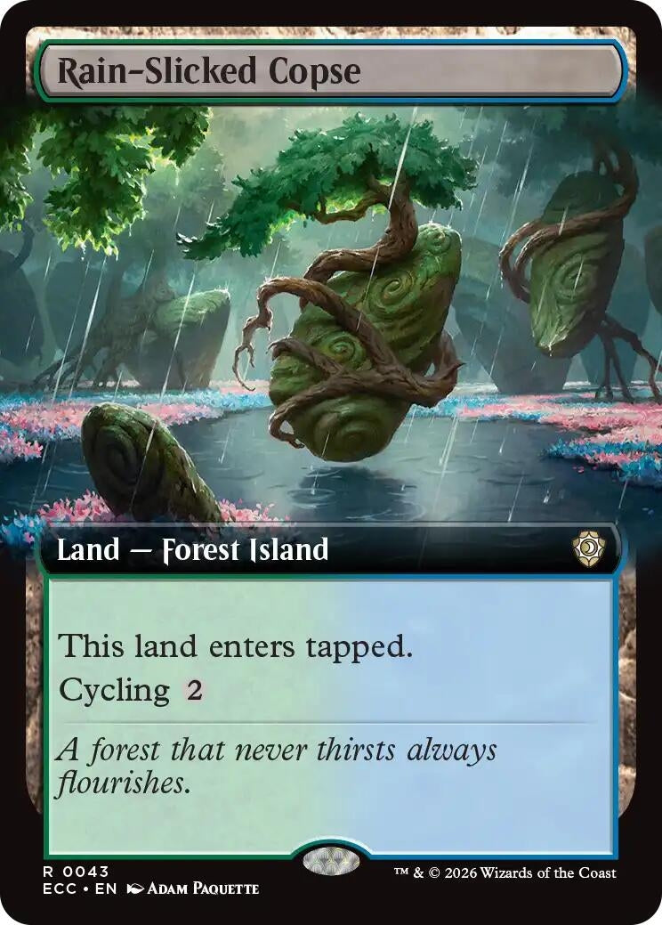 Image for Rain-Slicked Copse (Extended Art) (43) (ECC) - Magic: The Gathering