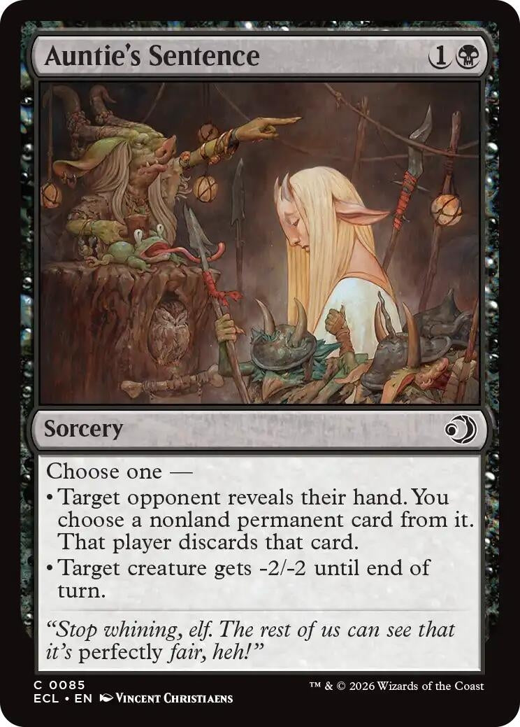 Image for Auntie's Sentence (85) (ECL) - Magic: The Gathering