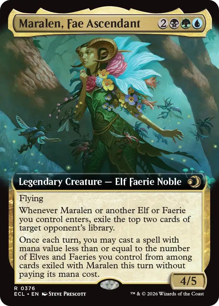 Image for Maralen, Fae Ascendant (Extended Art) (376) (ECL) - Magic: The Gathering