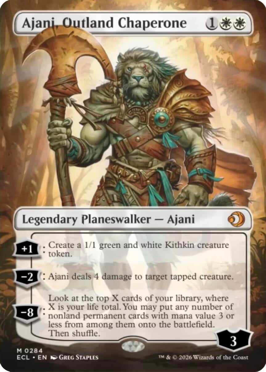Image for Ajani, Outland Chaperone (Borderless) (284) (ECL) - Magic: The Gathering