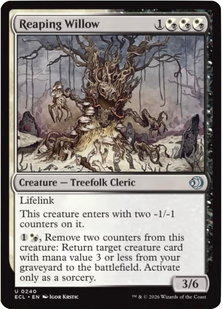 Image for Reaping Willow (240) (ECL) - Magic: The Gathering