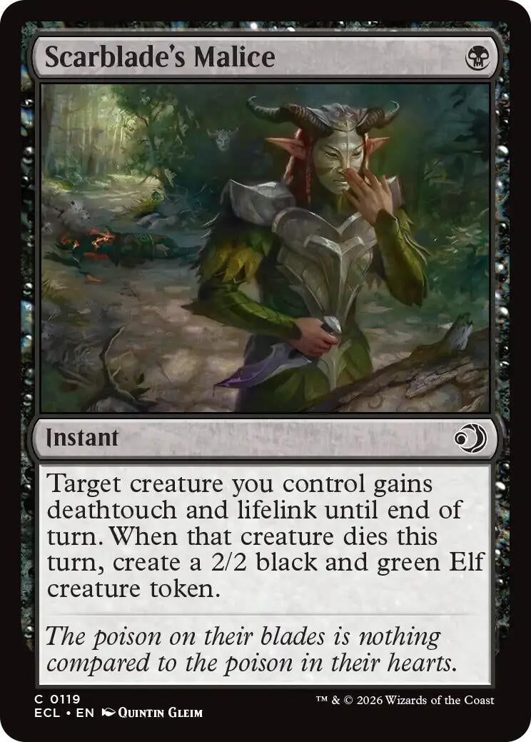 Image for Scarblade's Malice (119) (ECL) - Magic: The Gathering