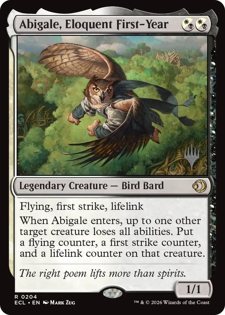 Image for Abigale, Eloquent First-Year (204) (PPECL) - Magic: The Gathering
