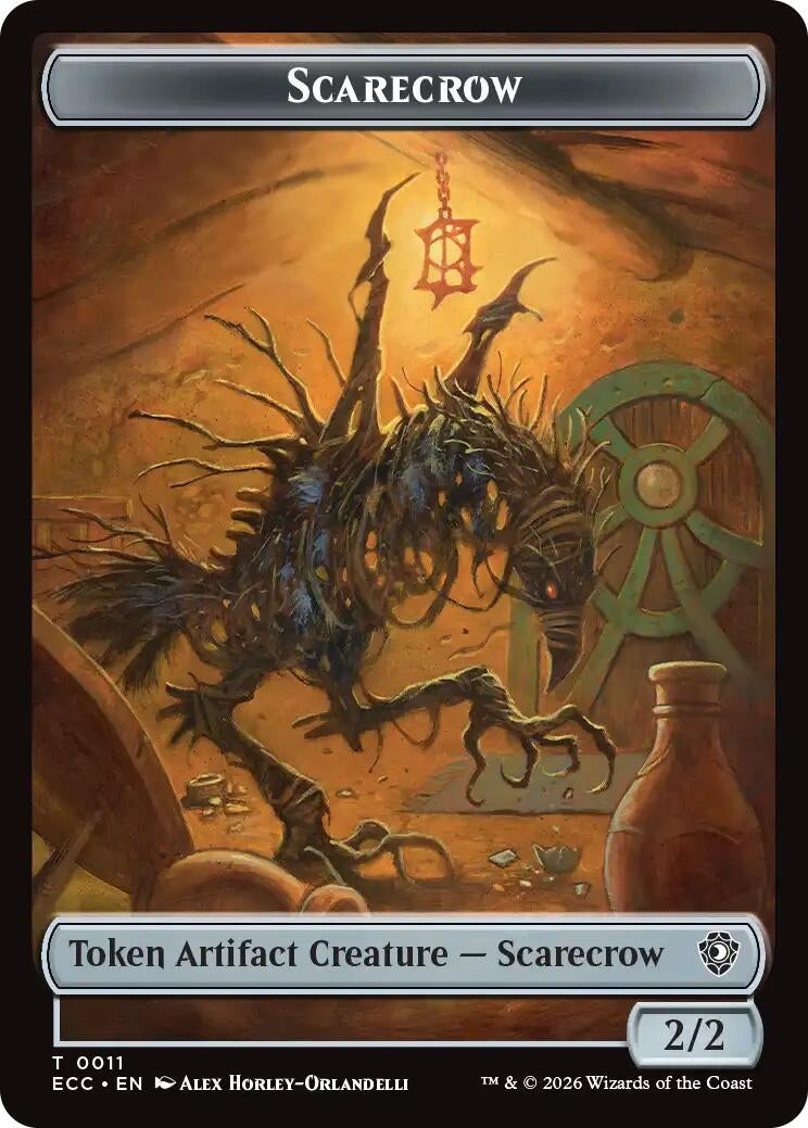 Image for Scarecrow // Treasure Double-Sided Token (11 // 10) (ECC) - Magic: The Gathering