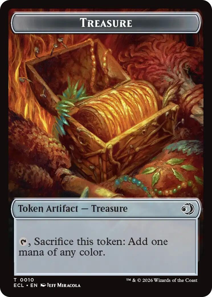 Image for Treasure // Copy Double-Sided Token (10 // 1) (ECC) - Magic: The Gathering