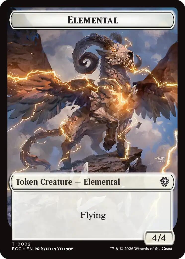 Image for Elemental (0002) // Elemental (0009) Double-Sided Token (2 // 9) (ECC) - Magic: The Gathering