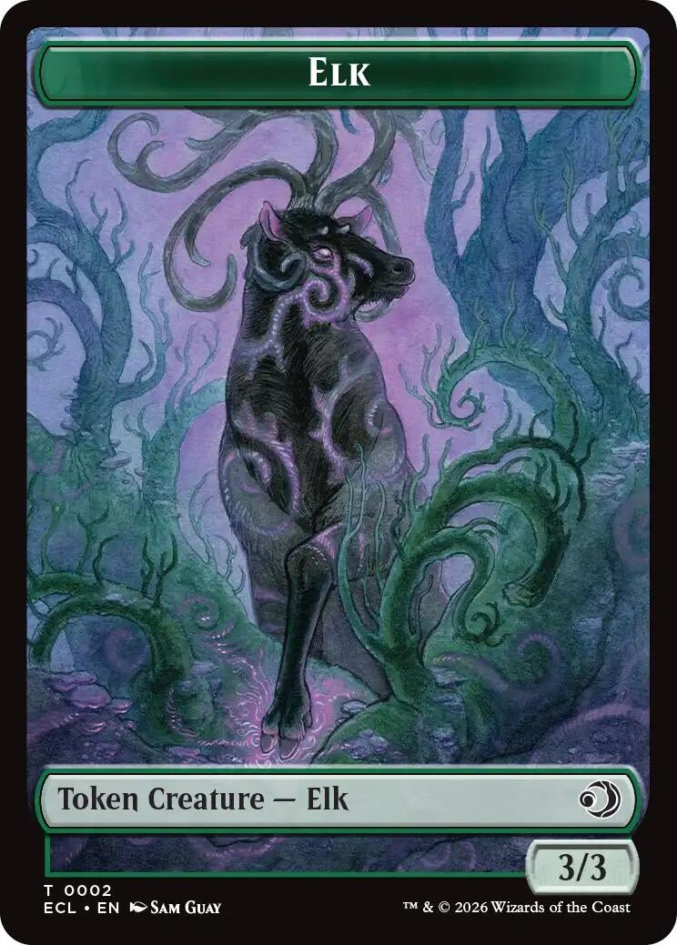 Image for Elk // Mutavault Double-Sided Token (2 // 11) (ECL) - Magic: The Gathering