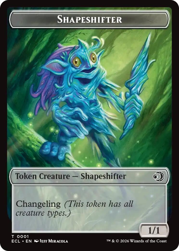 Image for Shapeshifter // Merfolk Double-Sided Token (1 // 8) (ECL) - Magic: The Gathering