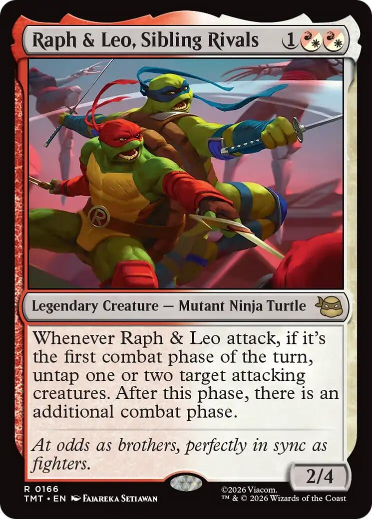 Image for Raph & Leo, Sibling Rivals (166) (TMT) - Magic: The Gathering