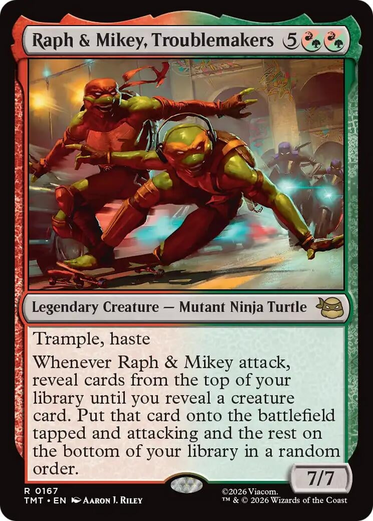 Image for Raph & Mikey, Troublemakers (167) (TMT) - Magic: The Gathering