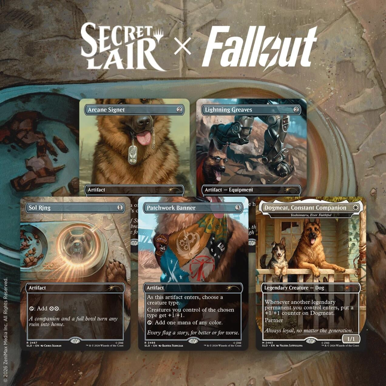 Image for Secret Lair Drop: Secret Lair x Fallout: Greet the Dog - Non-Foil Edition - Magic: The Gathering