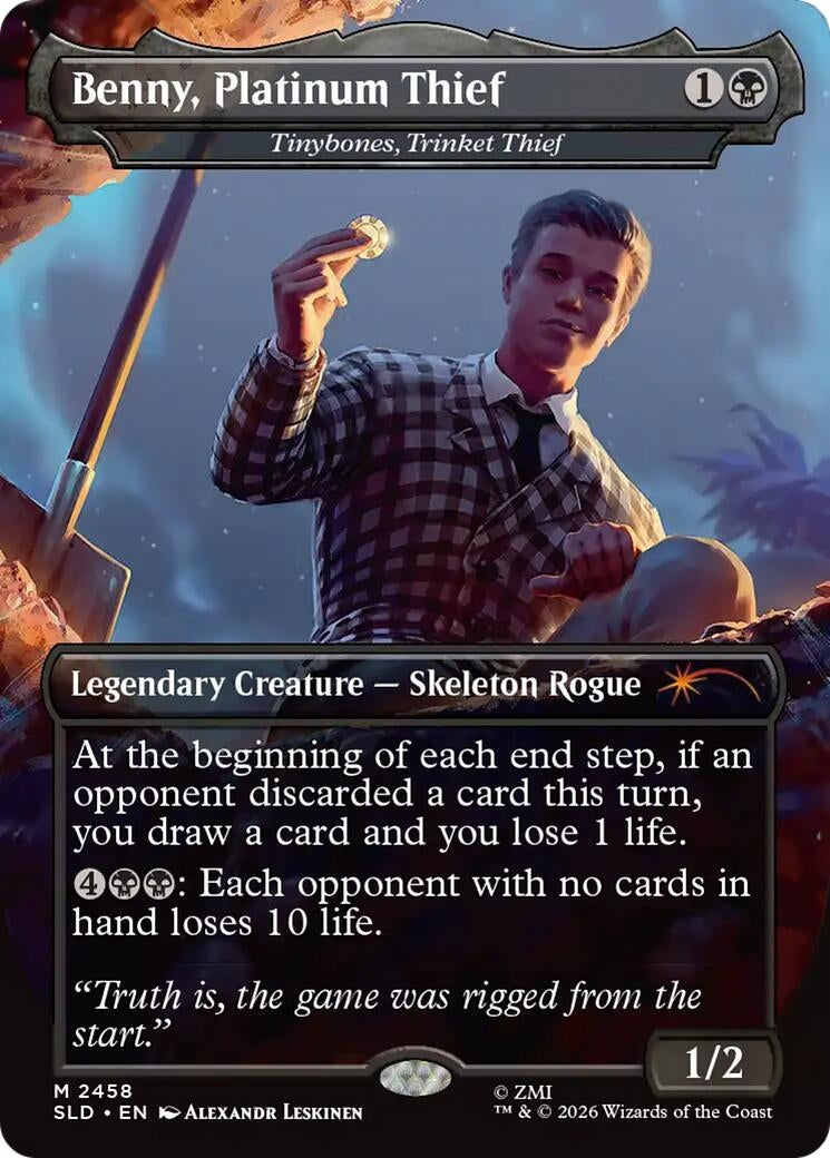 Image for Benny, Platinum Thief - Tinybones, Trinket Thief (2458) (SLD) - Magic: The Gathering