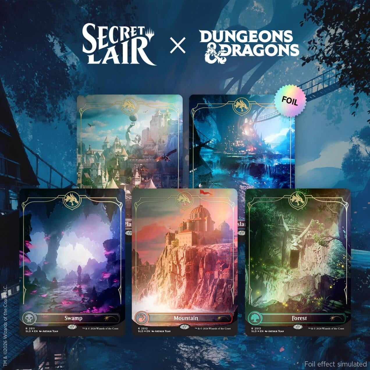 Image for Secret Lair Drop: Secret Lair x Dungeons & Dragons: Lands of the Forgotten Realms - Traditional Foil Edition - Magic: The Gathering