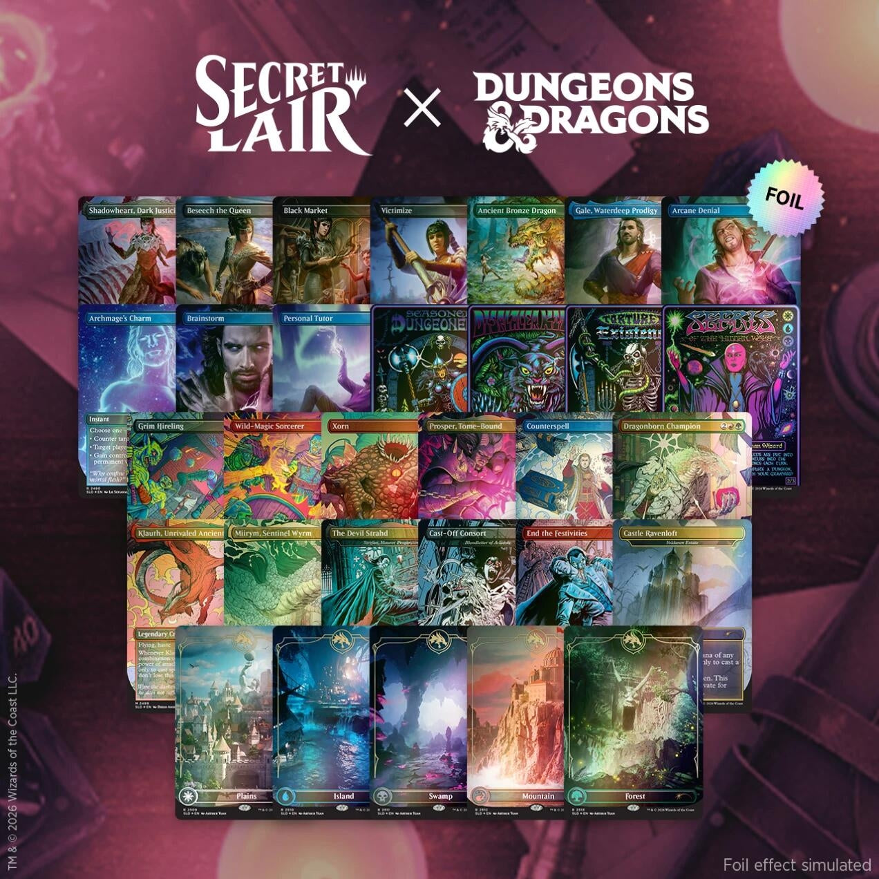 Image for Secret Lair Drop: Roll for Initiative Superdrop: The Chromatic Dragon's Hoard Foil Bundle - Magic: The Gathering