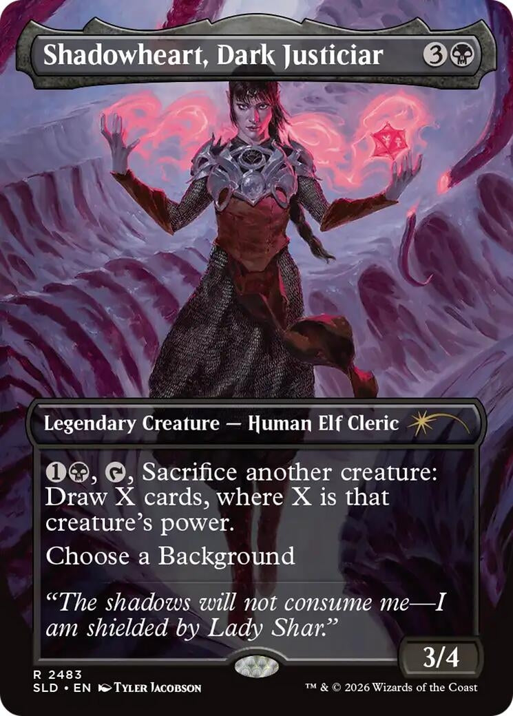 Image for Shadowheart, Dark Justiciar (2483) (SLD) - Magic: The Gathering