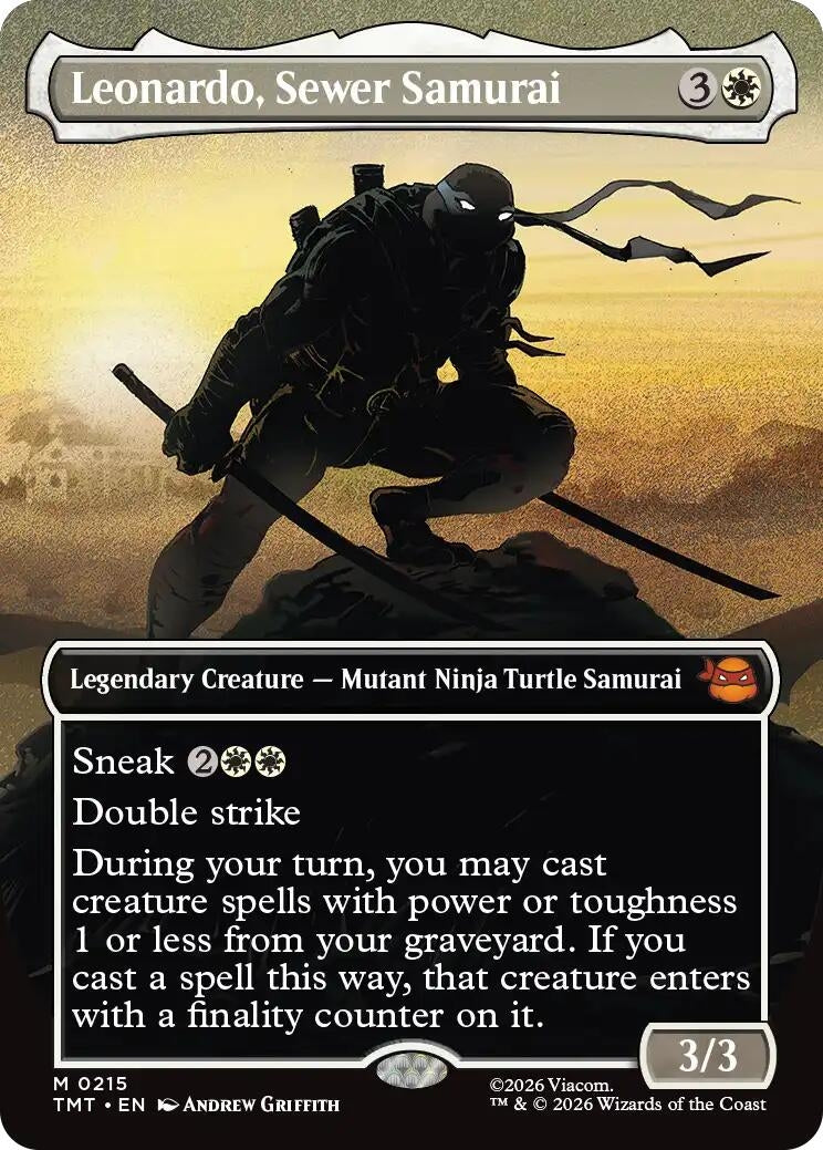Image for Leonardo, Sewer Samurai (Borderless) (215) (TMT) - Magic: The Gathering