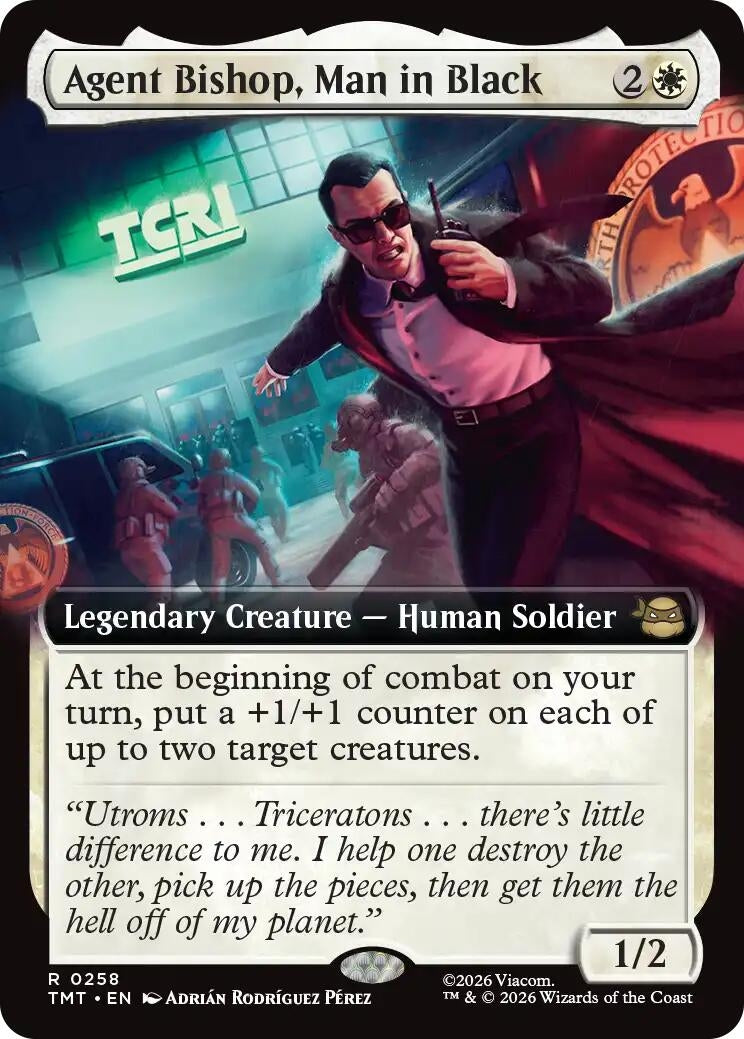 Image for Agent Bishop, Man in Black (Extended Art) (258) (TMT) - Magic: The Gathering
