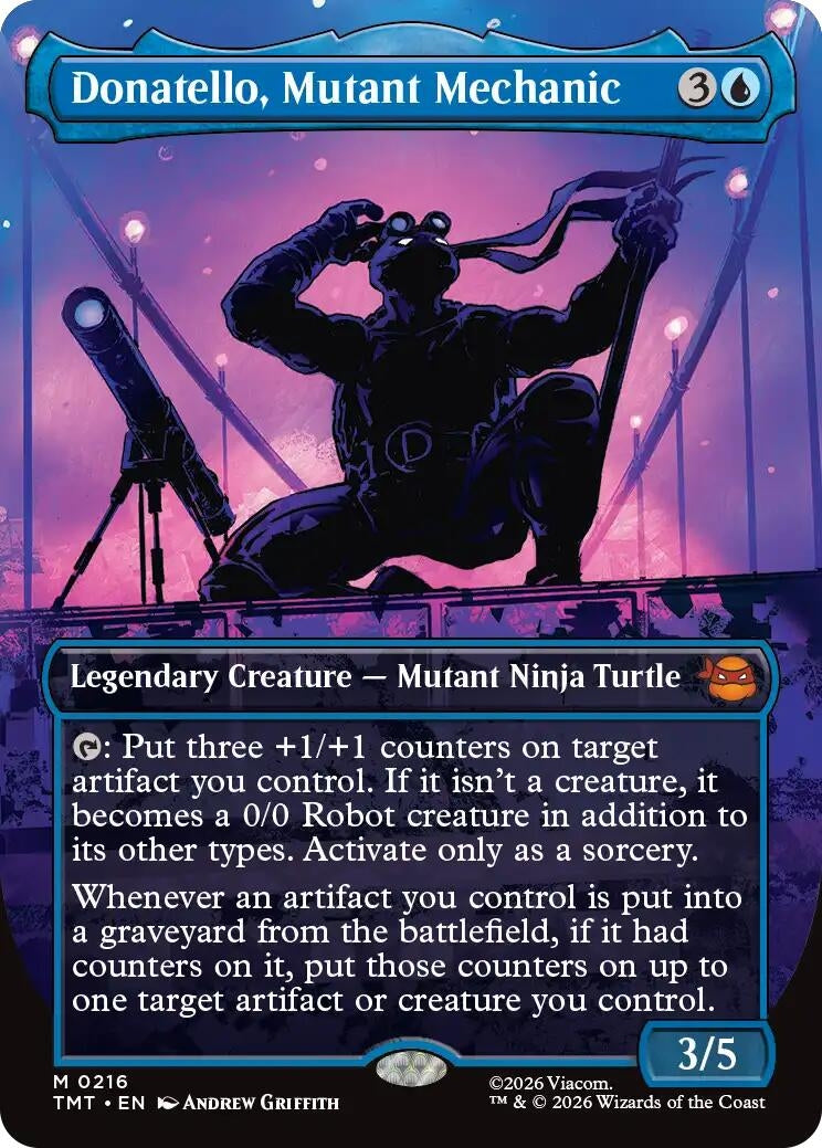 Image for Donatello, Mutant Mechanic (Borderless) (216) (TMT) - Magic: The Gathering